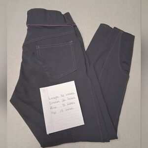 Elation Platinum Womens Breeches Riding Pants with Pink Stitching